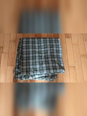 King size IKEA Duvet 100% Cotton - Green Plaid